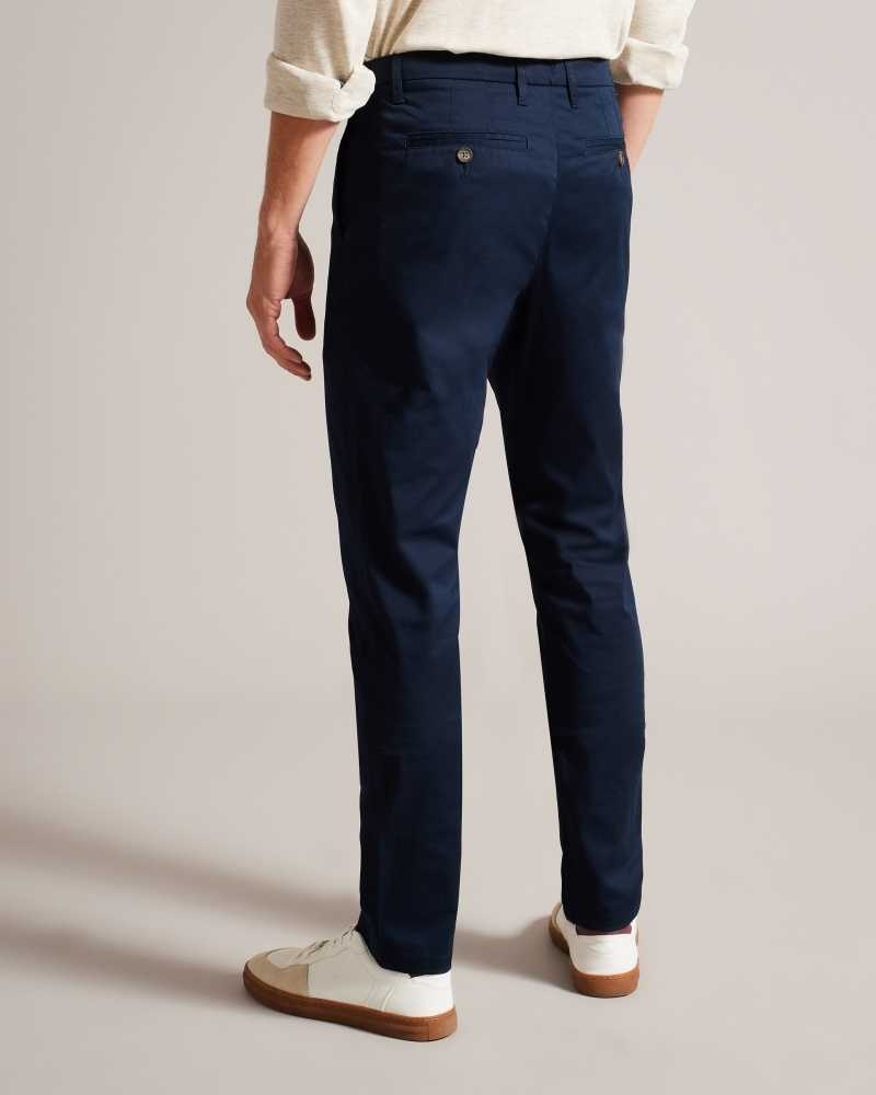 Navy Ted Baker Danay Irvine Slim Fit Trousers | US0001155