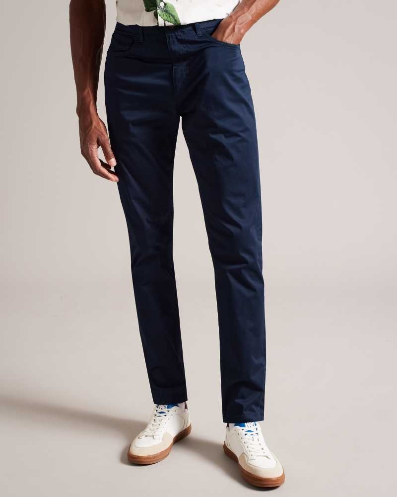 Navy Ted Baker Daniels Slim Fit Chinos | US0001171