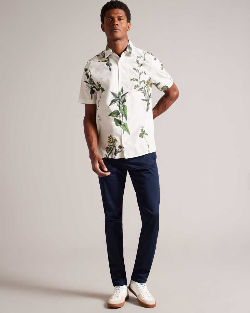 Navy Ted Baker Daniels Slim Fit Chinos | US0001171