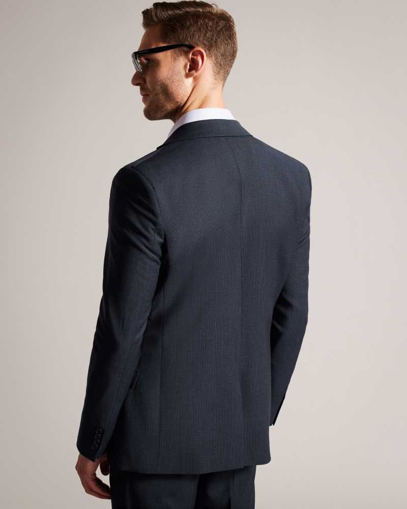 Navy Ted Baker Forbyjs Puppytooth Suit Jacket | US0000791