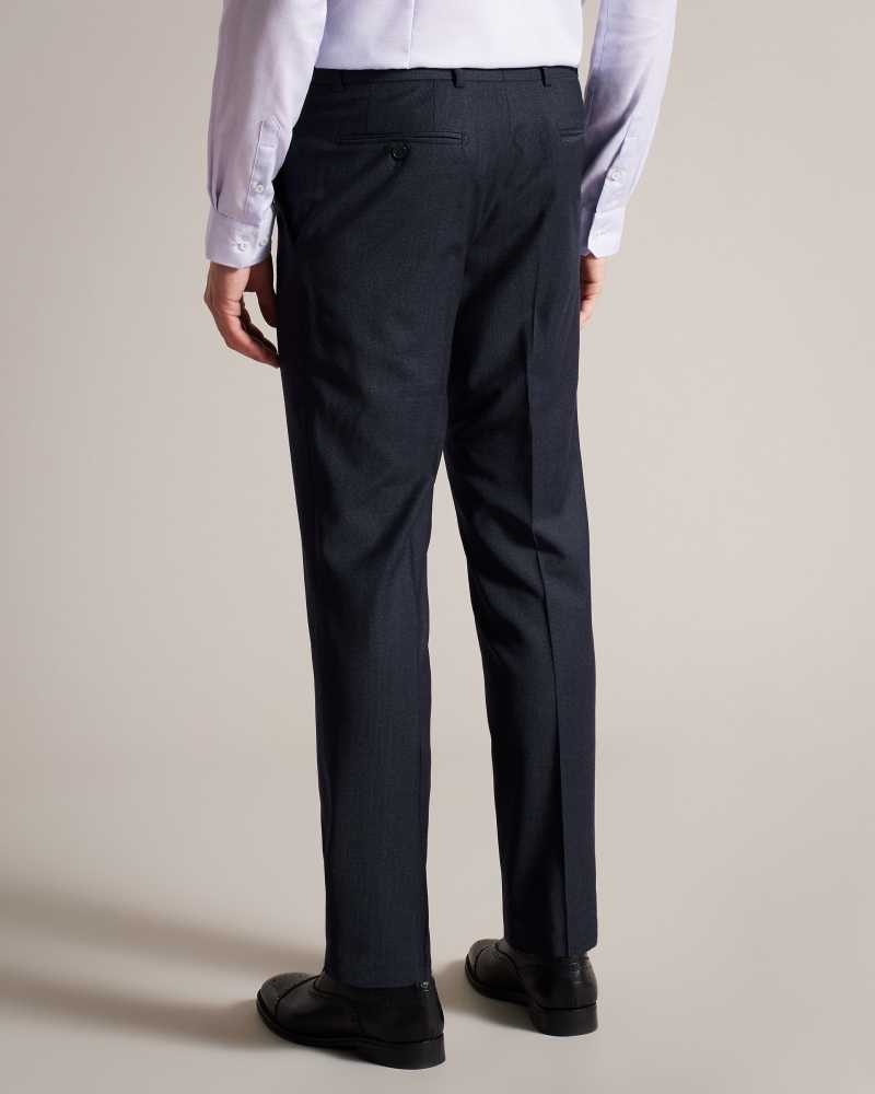 Navy Ted Baker Forbyts Navy Puppytooth Trousers | US0000720