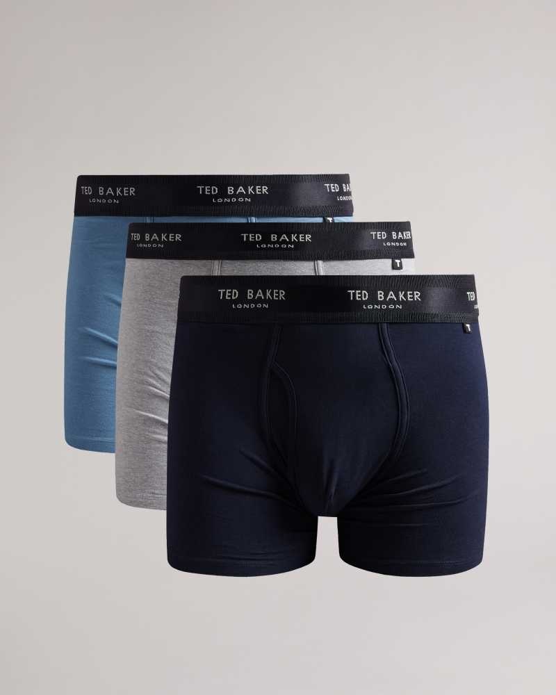 Navy Ted Baker Francc 3 Pack Boxer Briefs | US0001223