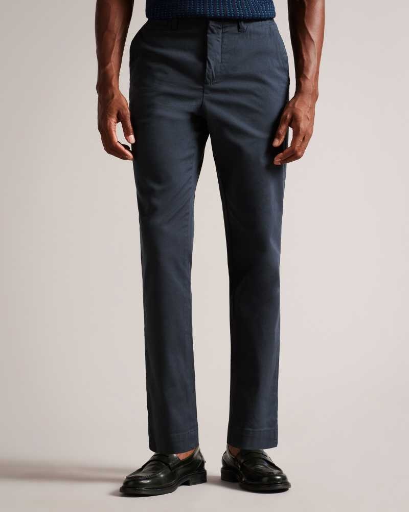 Navy Ted Baker Genbee Casual Relaxed Chinos Chinos | US0001199