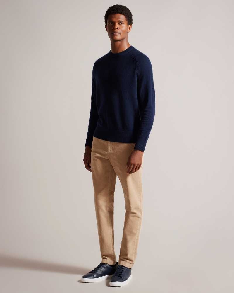 Navy Ted Baker Glant Pure Cashmere Jumper | US0000333