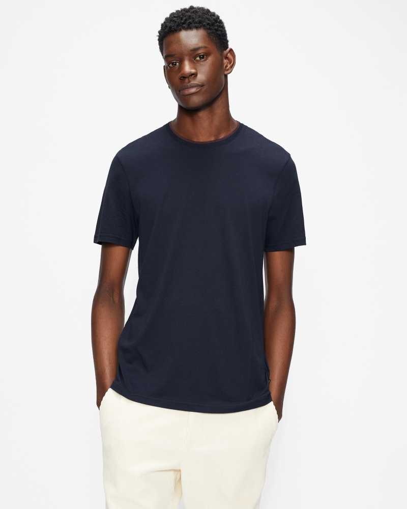 Navy Ted Baker Helpa Short Sleeve T-Shirt | US0000881