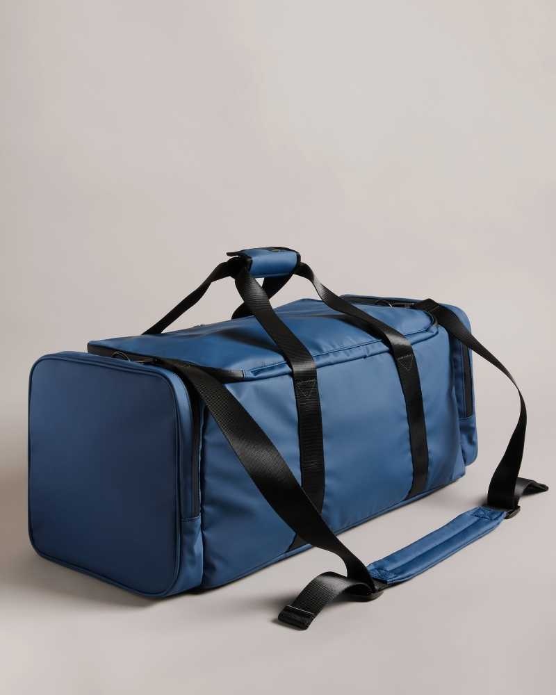 Navy Ted Baker Hyke Rubberised Holdall | US0001591