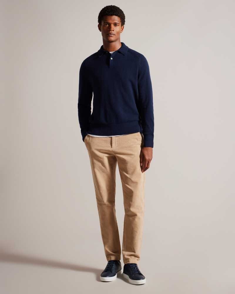 Navy Ted Baker Karolt Cashmere Polo Neck Jumper | US0000329