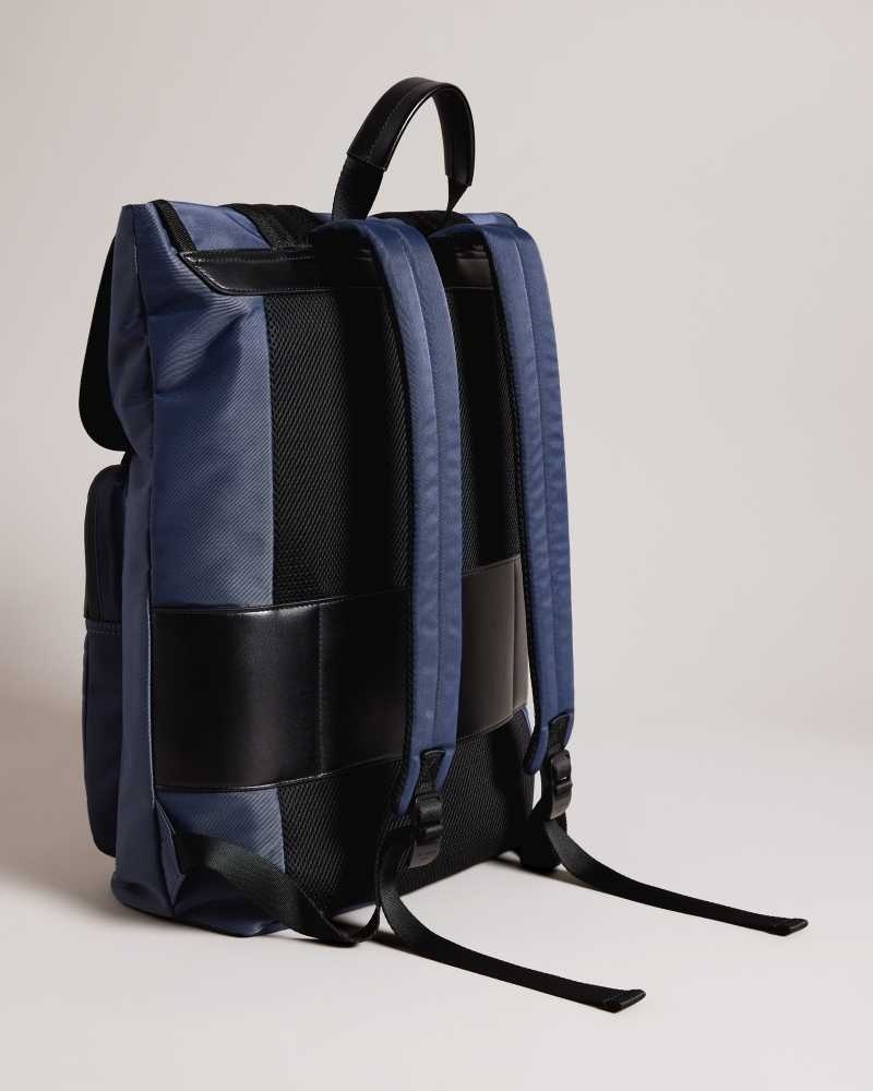 Navy Ted Baker Komute Nylon Backpack | US0001239