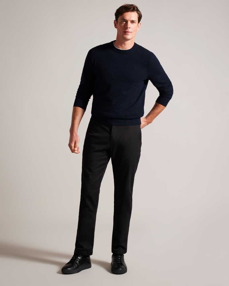 Navy Ted Baker Loung Long Sleeve T Knit Jumper | US0000335