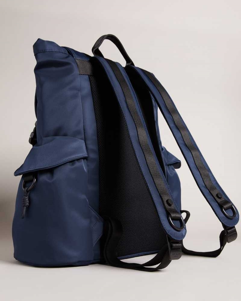 Navy Ted Baker Masha Knit Nylon Backpack | US0001243