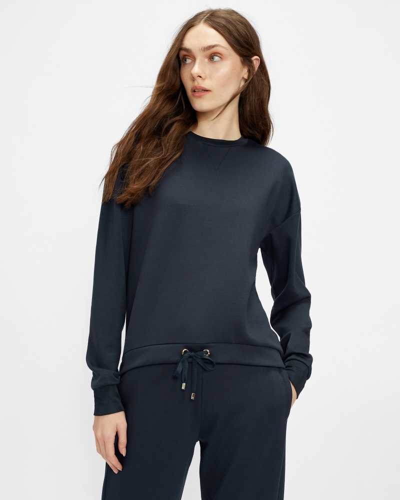 Navy Ted Baker Mialou Lounge Sweater | US0000748