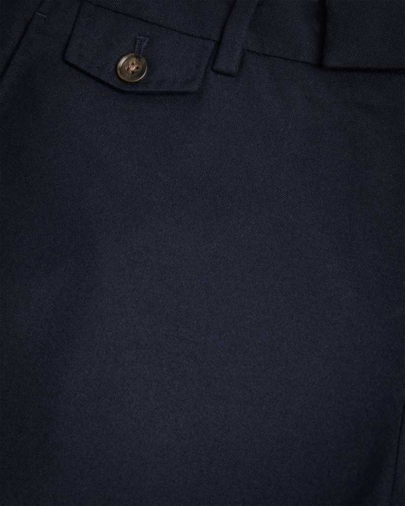 Navy Ted Baker Ngolo Slim Fit Flannel Trousers | US0001125