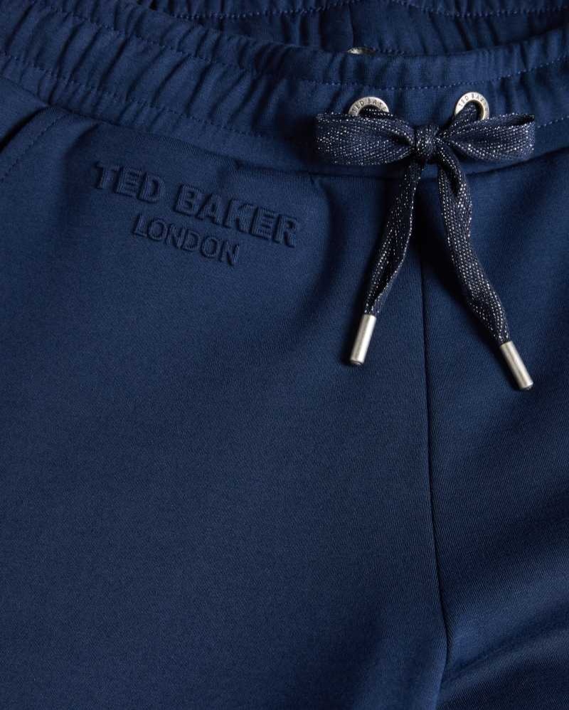 Navy Ted Baker Orthon Joggers With Pleated Cuff | US0001157