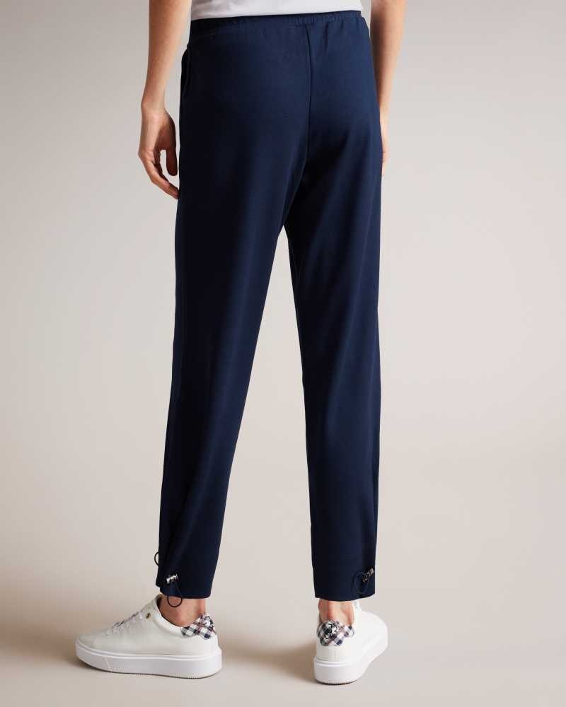 Navy Ted Baker Orthon Joggers With Pleated Cuff | US0001157