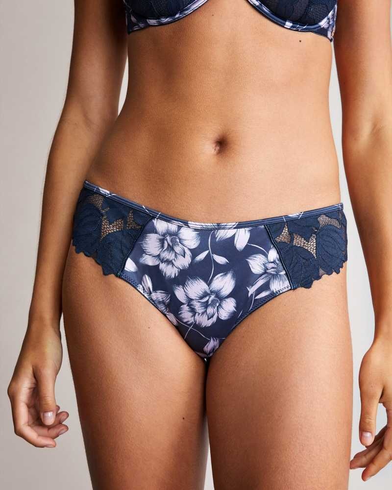 Navy Ted Baker Refad Floral Brazilian Brief | US0000452