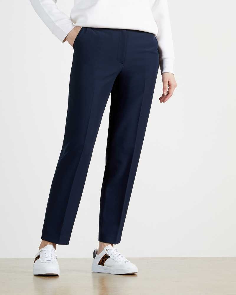 Navy Ted Baker Rraet Slim Tailored Trousers | US0001129