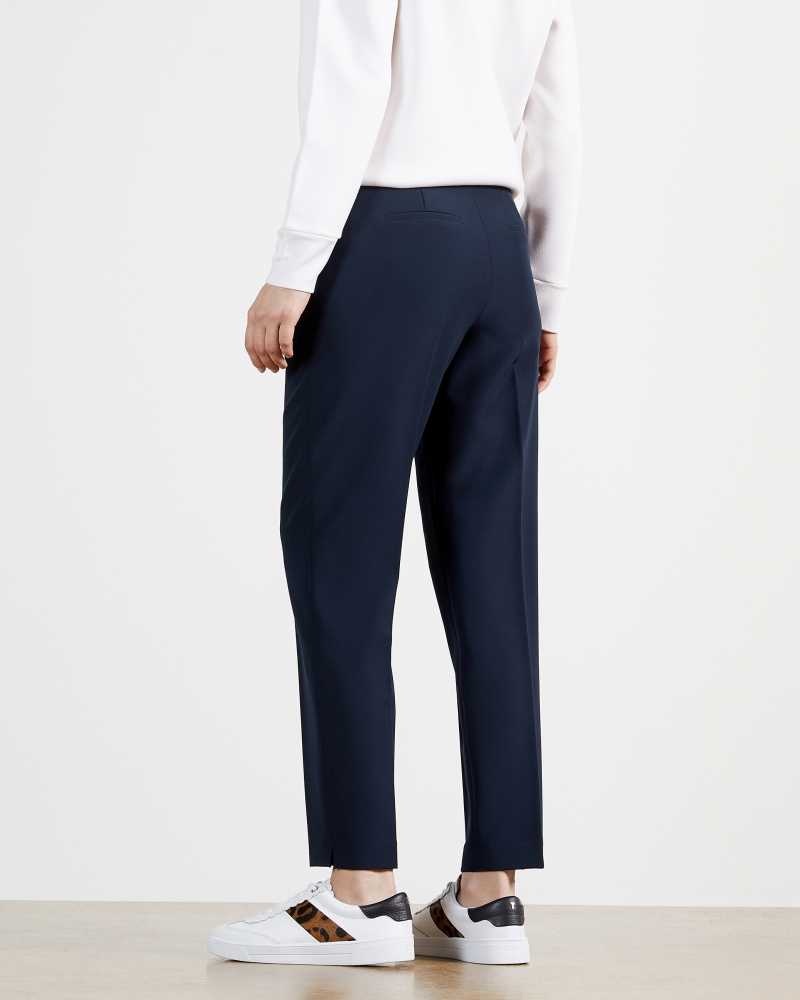 Navy Ted Baker Rraet Slim Tailored Trousers | US0001129