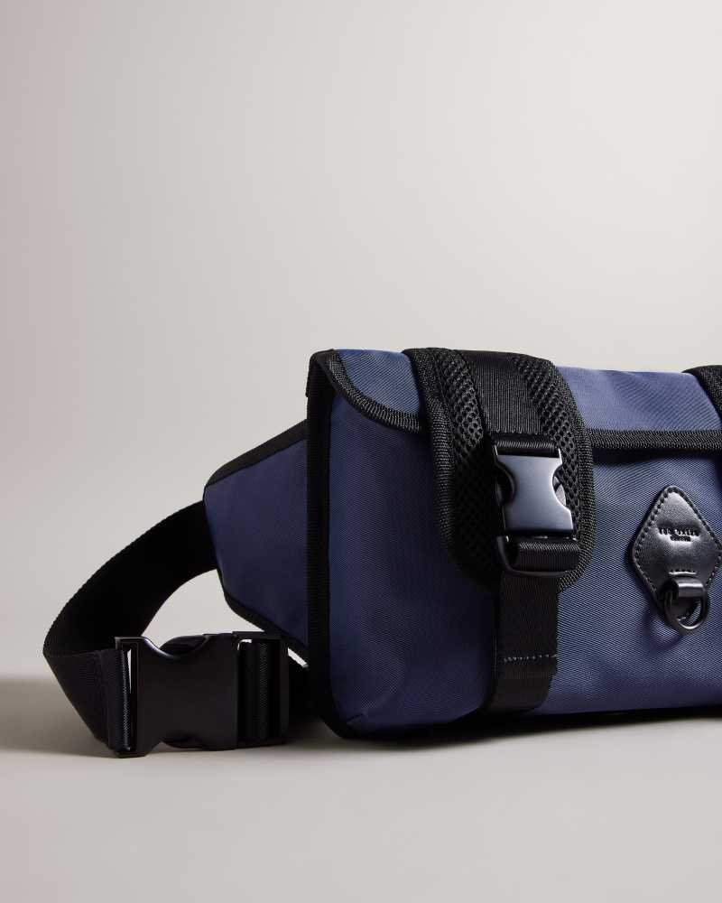 Navy Ted Baker Shutle Nylon Bumbag | US0001367