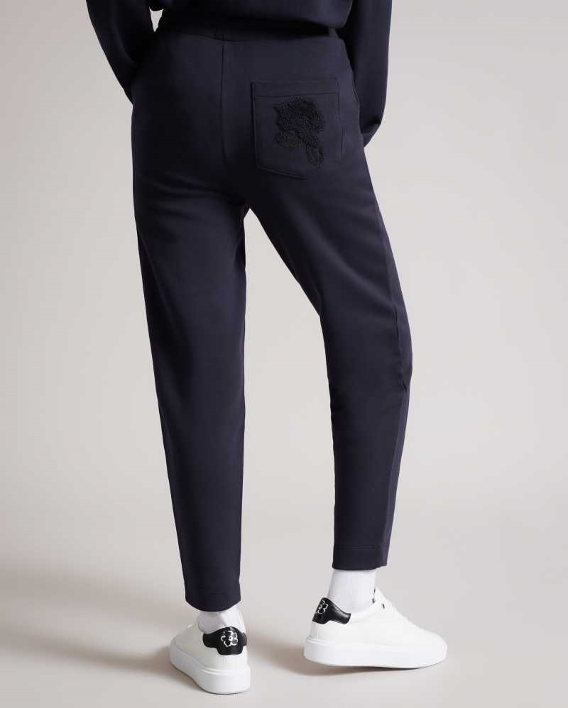 Navy Ted Baker Welda Flower Patch Jogger | US0001109