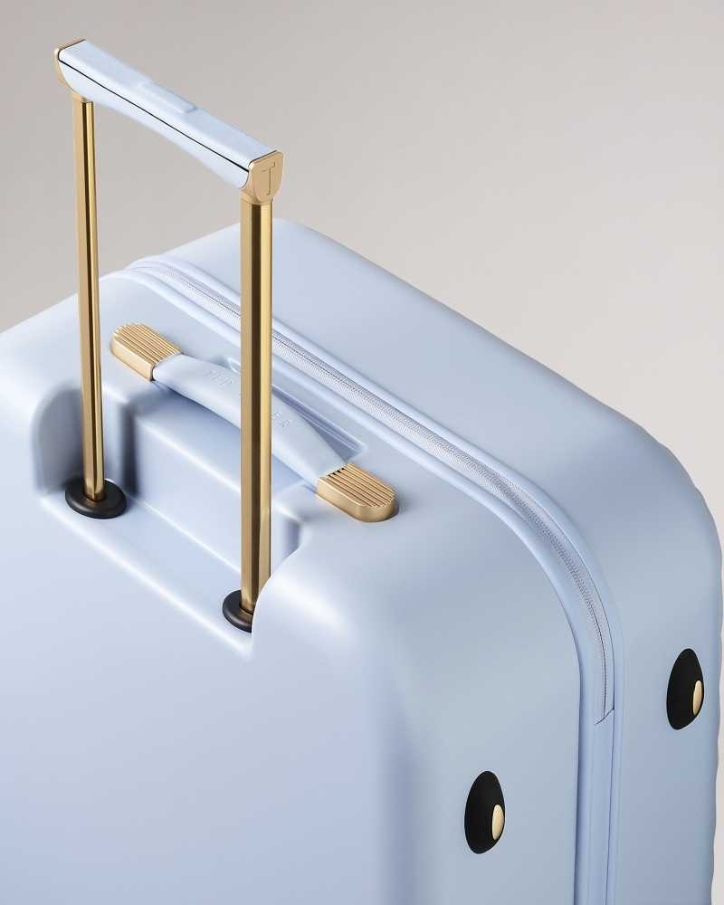 Pale Blue Ted Baker Bellu Bow Detail Large Trolley Suitcase | US0001491