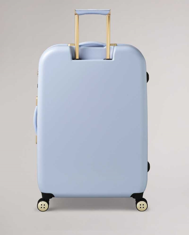 Pale Blue Ted Baker Bellu Bow Detail Large Trolley Suitcase | US0001491