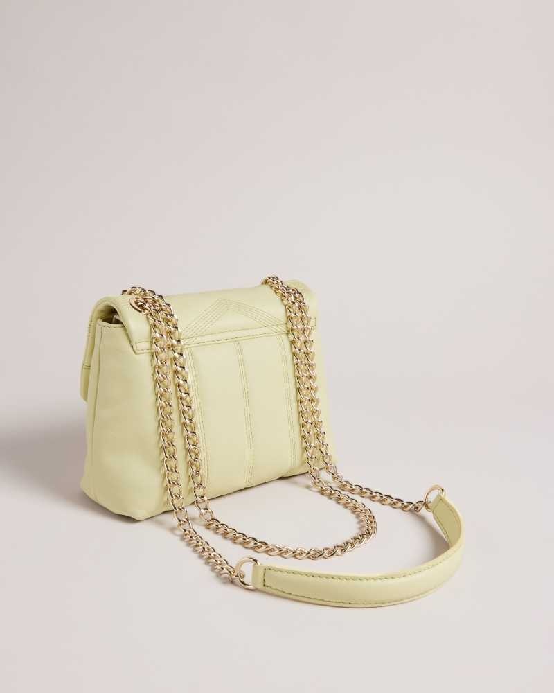 Pale Green Ted Baker Ayalisa Studded Leather Quilted Bag | US0001254