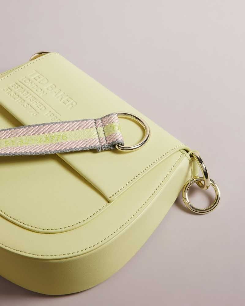 Pale Green Ted Baker Darcell Branded Webbing Satchel Cross Body Bag | US0001327