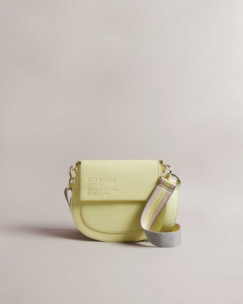 Pale Green Ted Baker Darcell Branded Webbing Satchel Cross Body Bag | US0001327