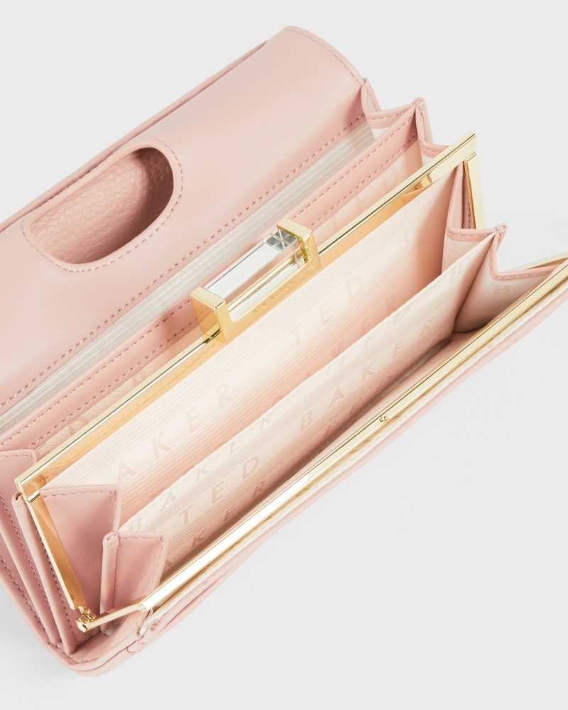 Pale Pink Ted Baker Bita Large Bobble Purse Purses | US0001458