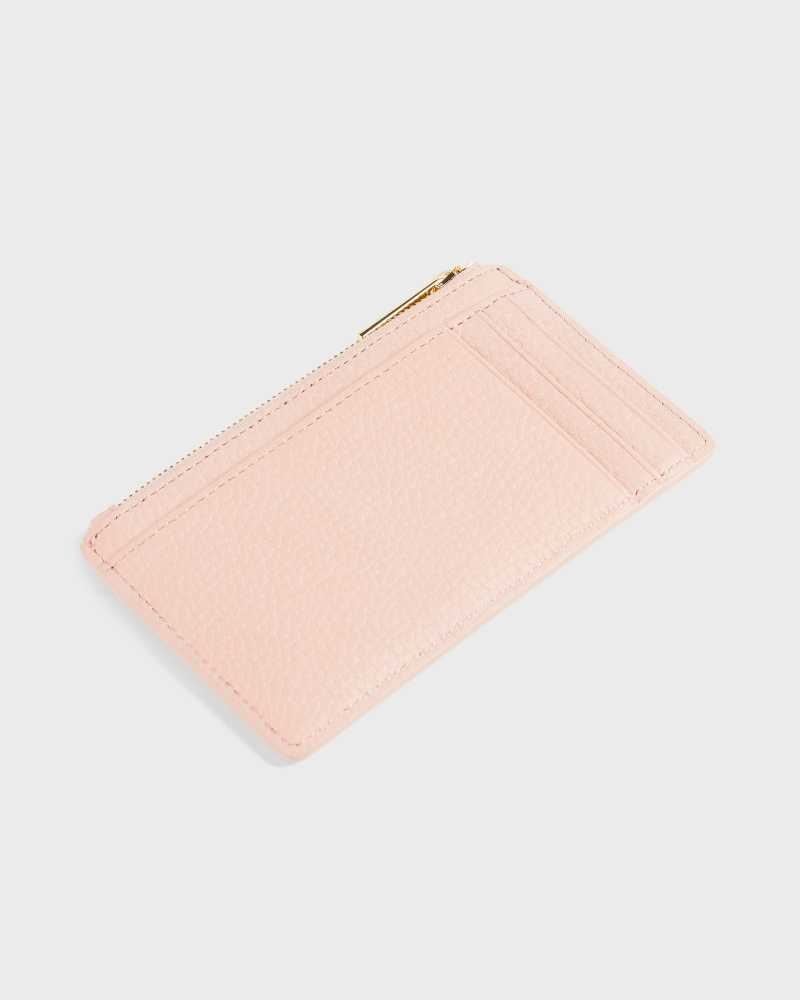 Pale Pink Ted Baker Briell Zip Card Holder Cardholders | US0001406