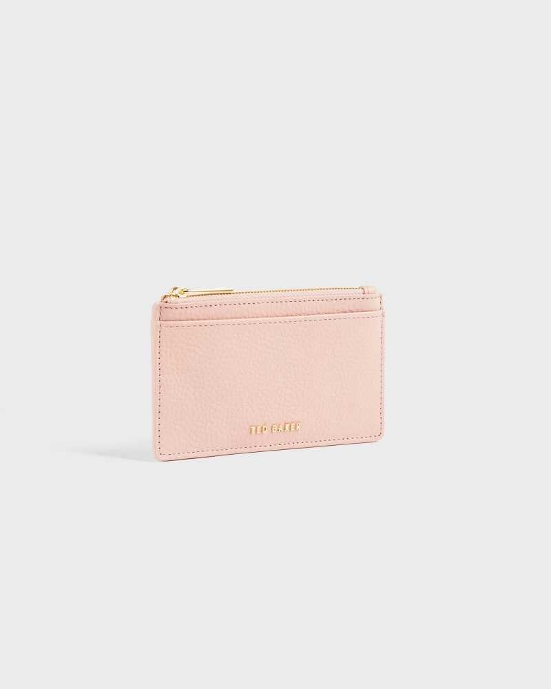 Pale Pink Ted Baker Briell Zip Card Holder Cardholders | US0001406