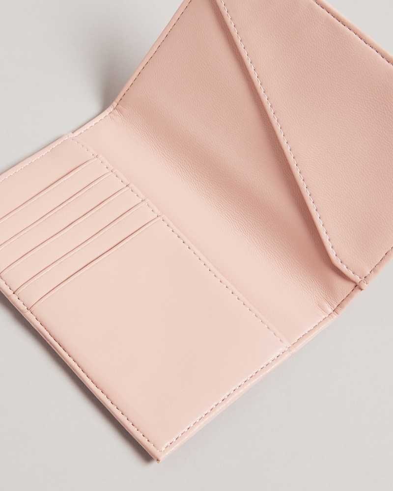 Pale Pink Ted Baker Meyti Imitation Croc A5 Travel Wallet Purses | US0001464