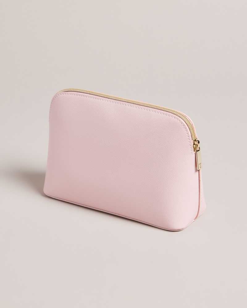 Pale Pink Ted Baker Studel Studded Heart Makeup Bag | US0001387