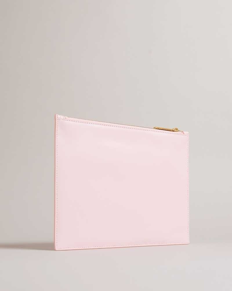 Pale Pink Ted Baker Tikila Statement Hardware Clutch | US0001263