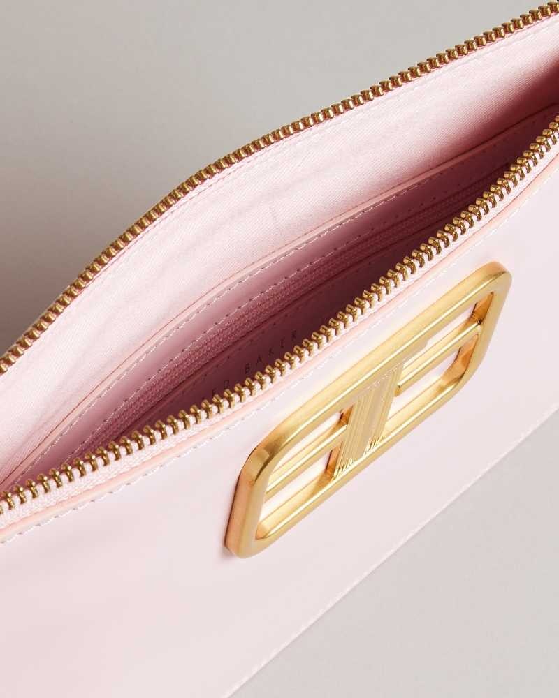 Pale Pink Ted Baker Tikila Statement Hardware Clutch | US0001263