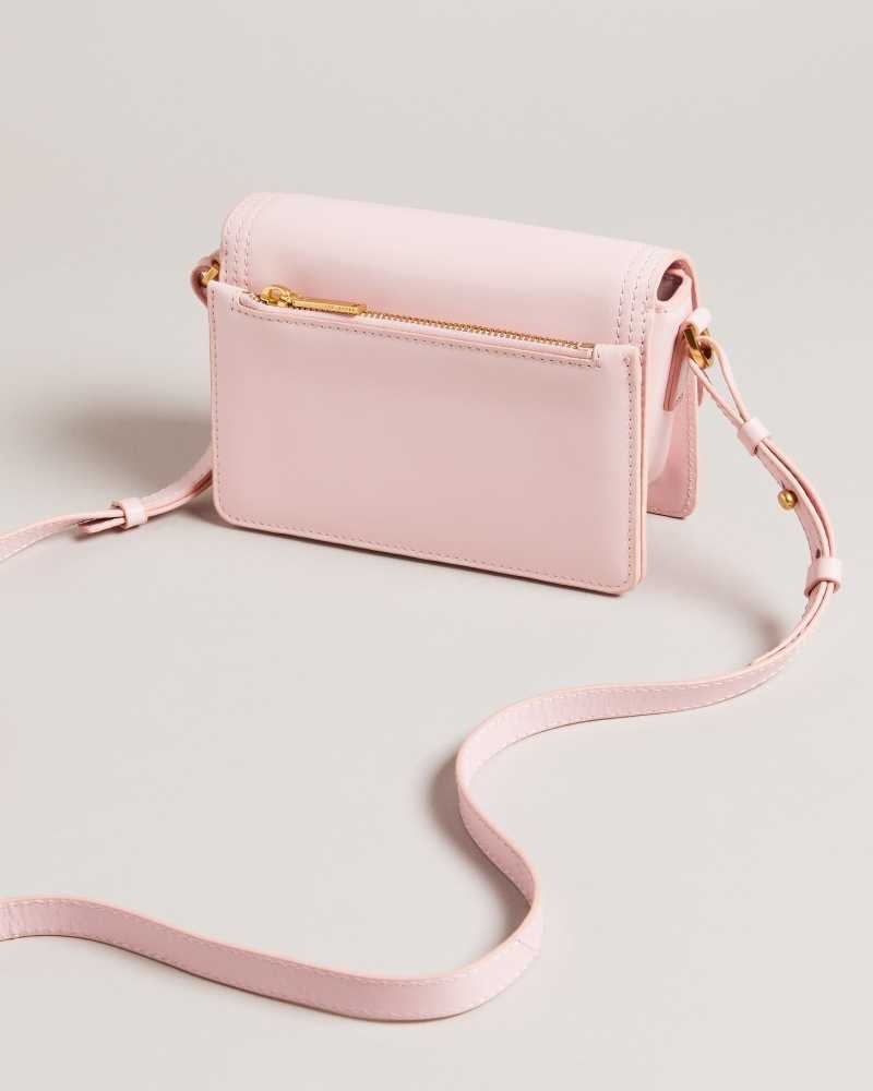 Pale Pink Ted Baker Tikisha Statement Hardware Mini Crossbody Bag | US0001294