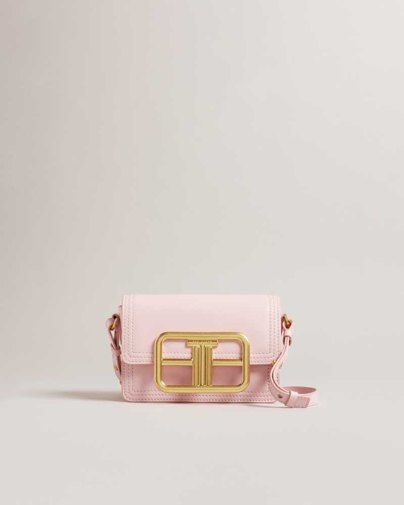 Pale Pink Ted Baker Tikisha Statement Hardware Mini Crossbody Bag | US0001294