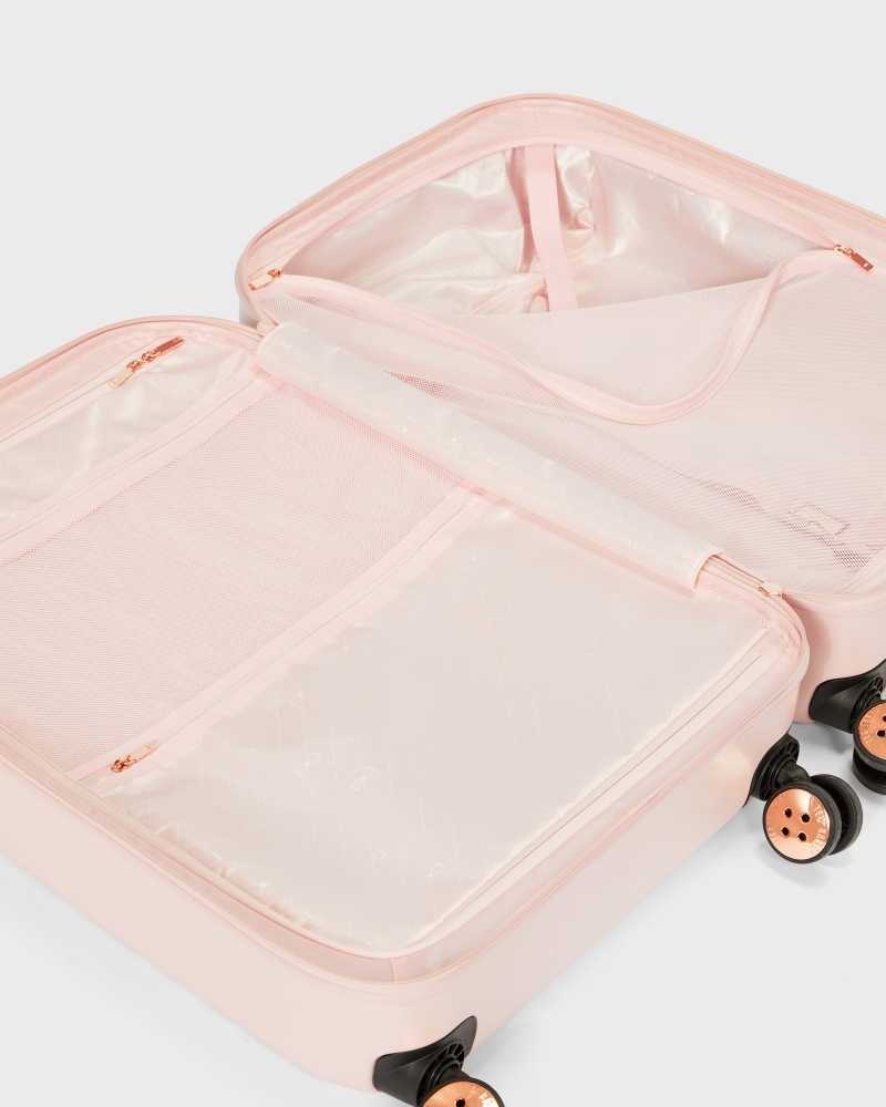 Pink Ted Baker Bellll Bow Detail Medium Trolley Suitcase | US0001496