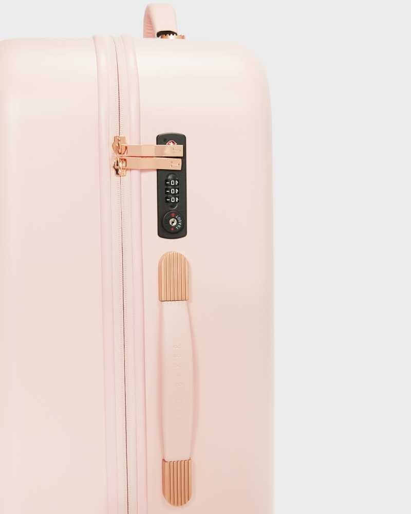 Pink Ted Baker Bellll Bow Detail Medium Trolley Suitcase | US0001496