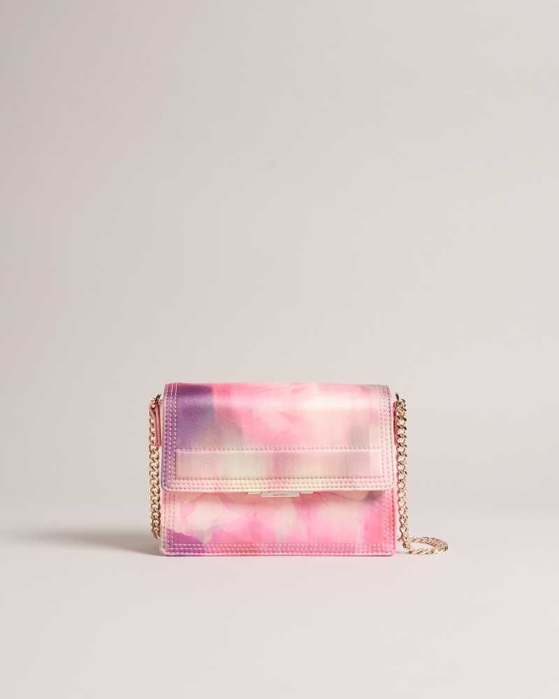 Pink Ted Baker Felori Floral Print Mini Evening Bag | US0001270