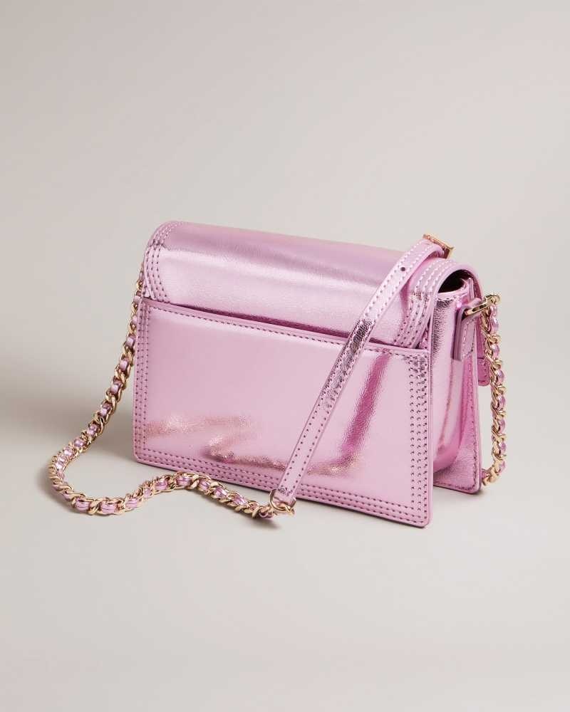 Pink Ted Baker Libbe Leather Crossbody Bag | US0001313