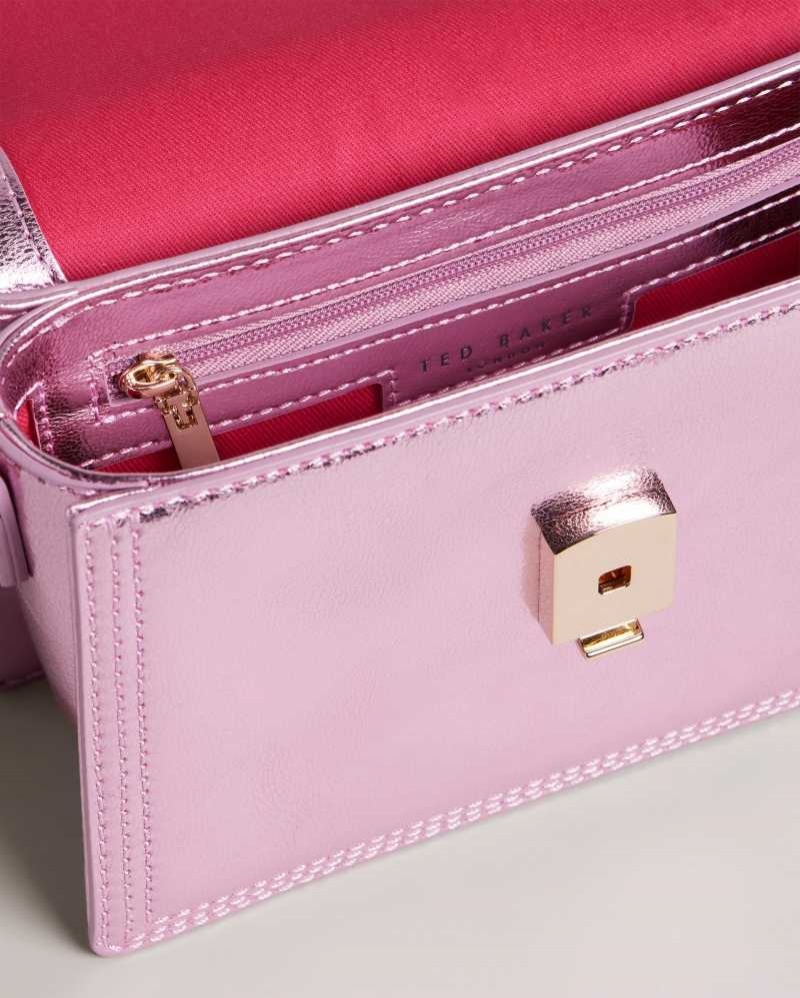 Pink Ted Baker Libbe Leather Crossbody Bag | US0001313