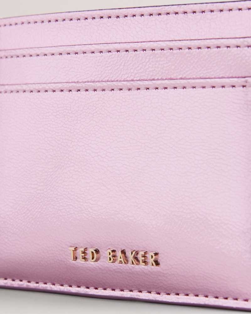 Pink Ted Baker Liibbaa Metallic Cardholder Cardholders | US0001415