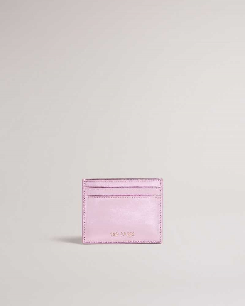 Pink Ted Baker Liibbaa Metallic Cardholder Cardholders | US0001415