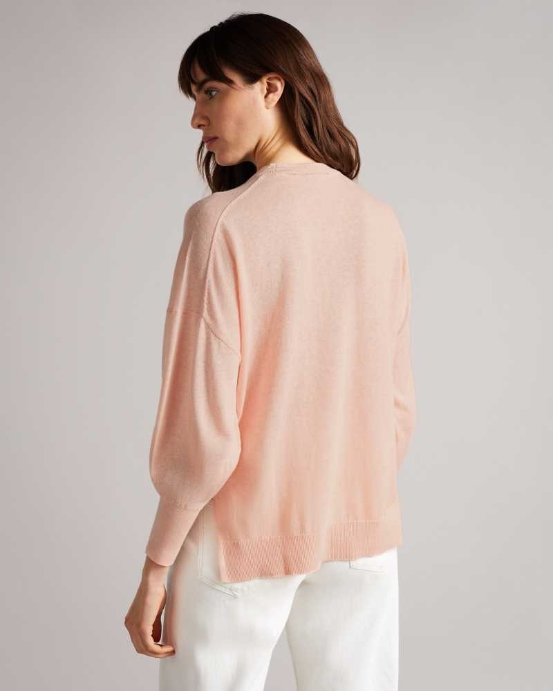 Pink Ted Baker Nicci Sleeve Detailed Jumper | US0000334