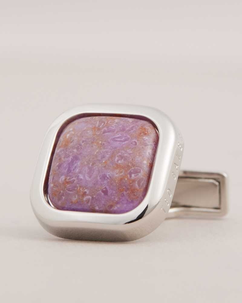 Purple Ted Baker Marbled Marbled Cufflinks | US0001670