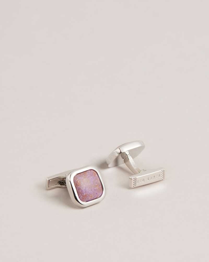 Purple Ted Baker Marbled Marbled Cufflinks | US0001670