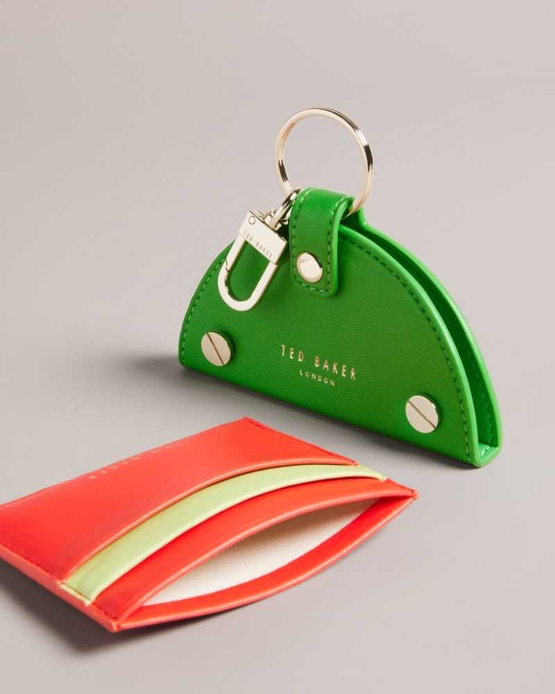 Red Ted Baker Wmelon Watermelon Keyring And Card Holder Cardholders | US0001398