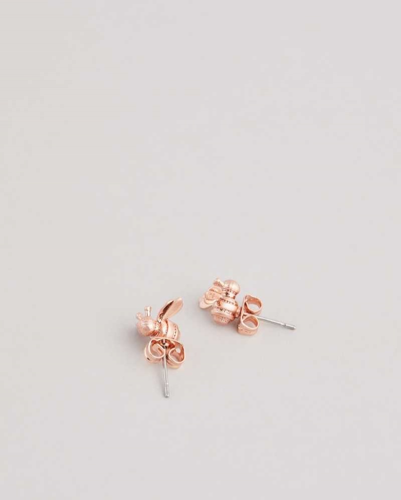 Rose Gold Colour Ted Baker Beelii Bee Earrings Earrings | US0001796