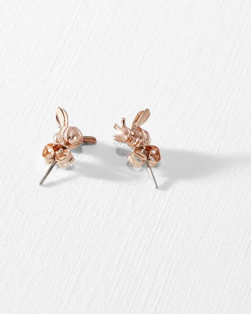 Rose Gold Colour Ted Baker Beelii Bee Earrings Earrings | US0001796